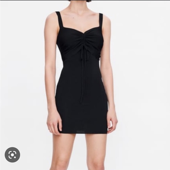 Medium Zara Black Bodycon Dress - Picture 1 of 8